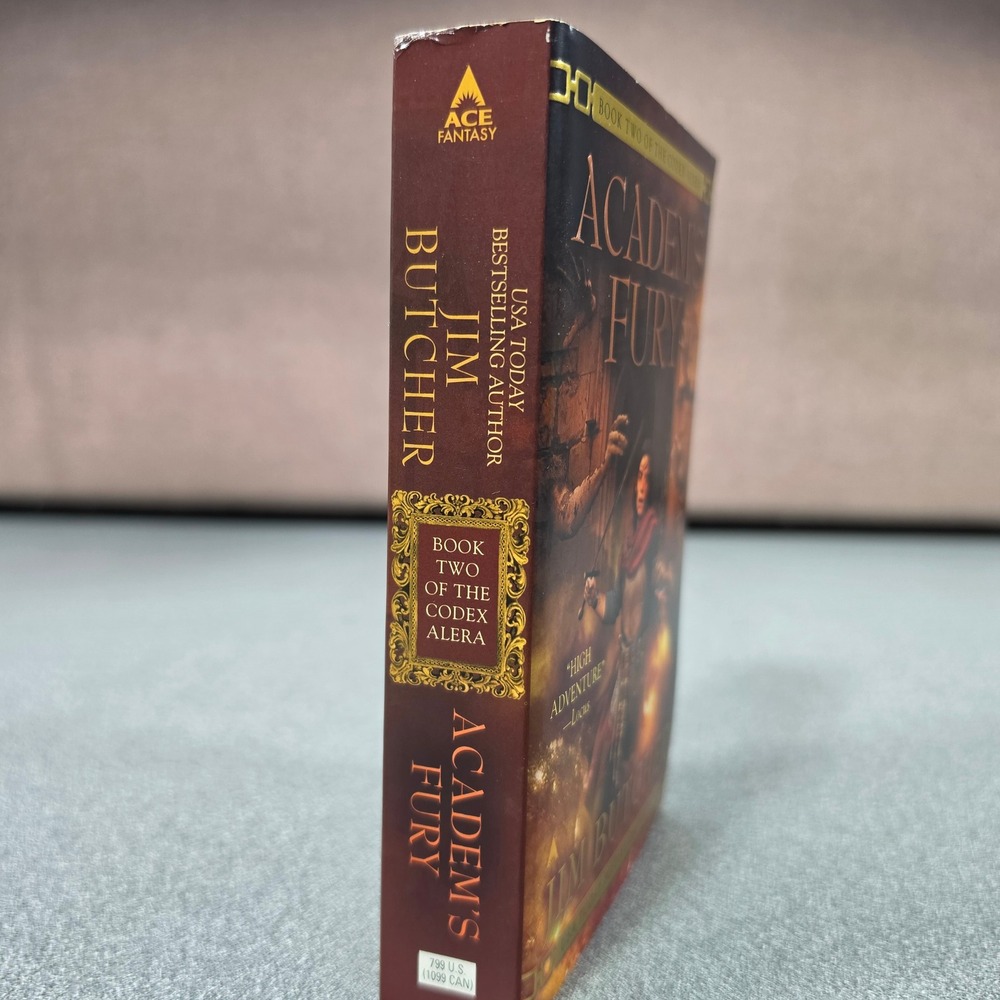 Jim Butcher Academ's Fury Paperback Adult OS Brown Good Codex Alera Book 2 - Picture 2 of 4